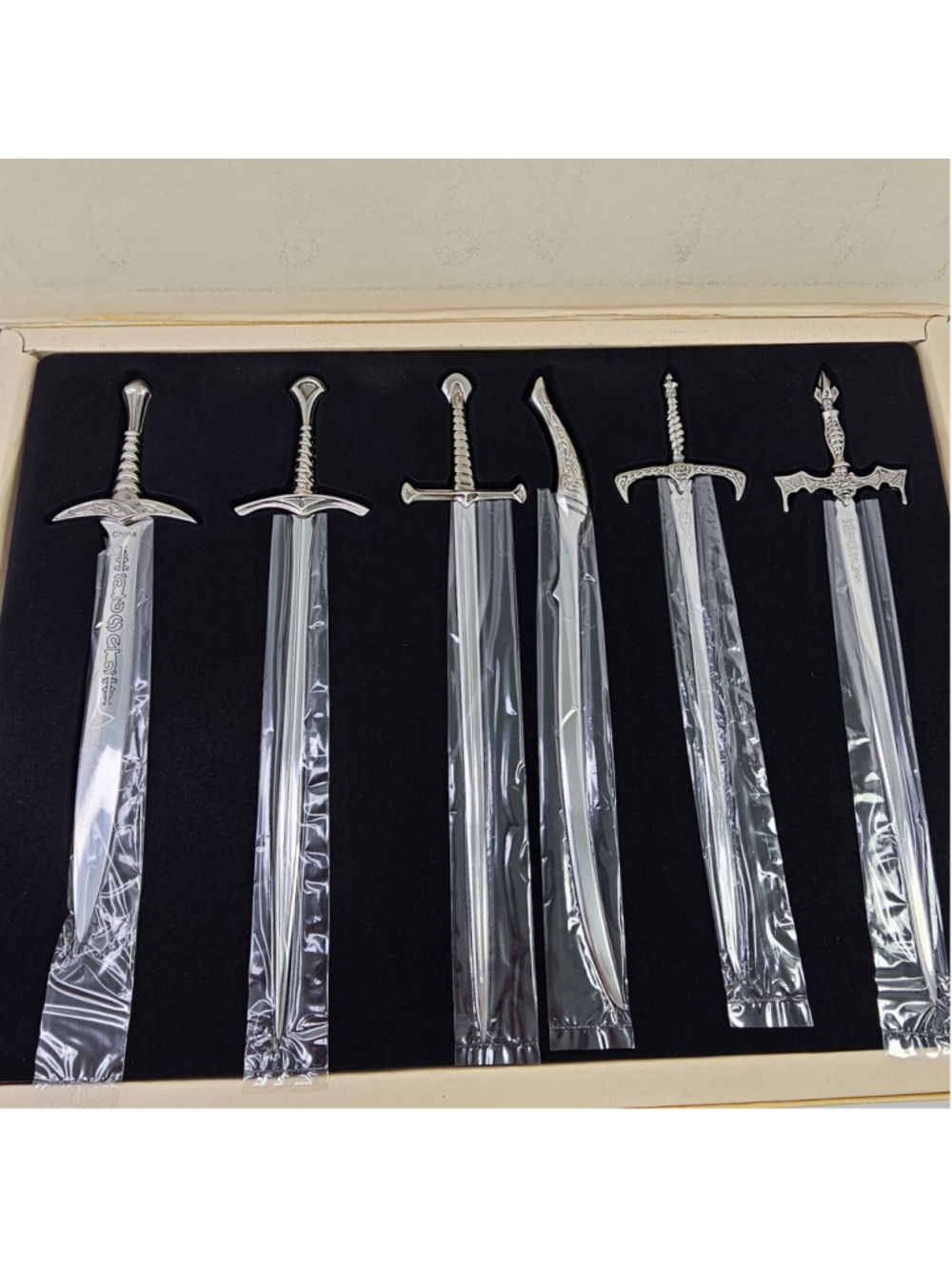 6pc Fantasy Letter Opener Set Dragon Medieval Style Display Box China